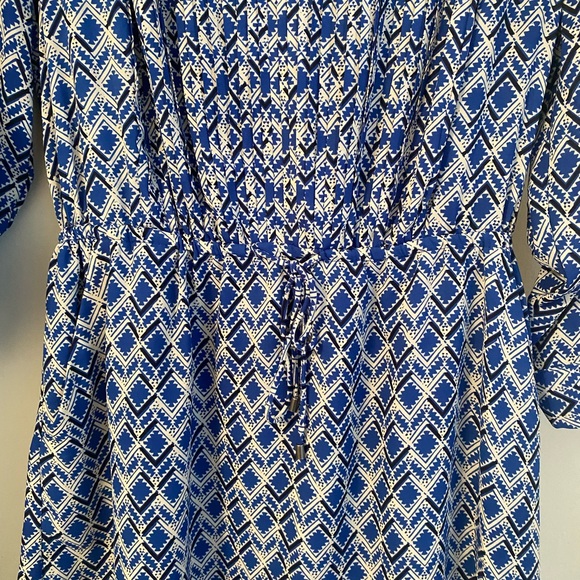 Anthropologie Maeve Blue Patterned Dress Size Small - Picture 2 of 8